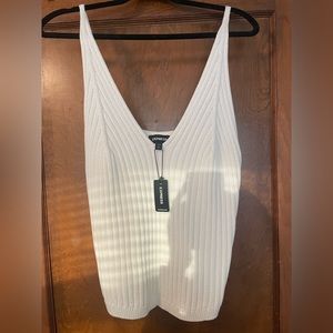 NWT Express white knit tank